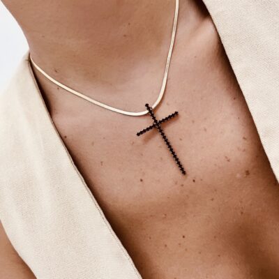 PINGENTE CRUZ PALITO STRASS 03/23