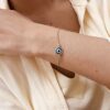 PULSEIRA DELICADA COM OLHO GREGO AZUL ESC. 10/24