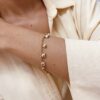 PULSEIRA ELO PORTUGUES COM CORAÇÕES LISO 10/24